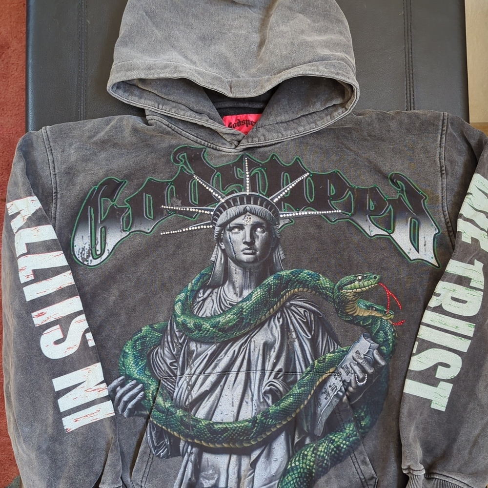 NWT GODSPEED Top 5 SLIZZY Hoodie Vintage Grey XL